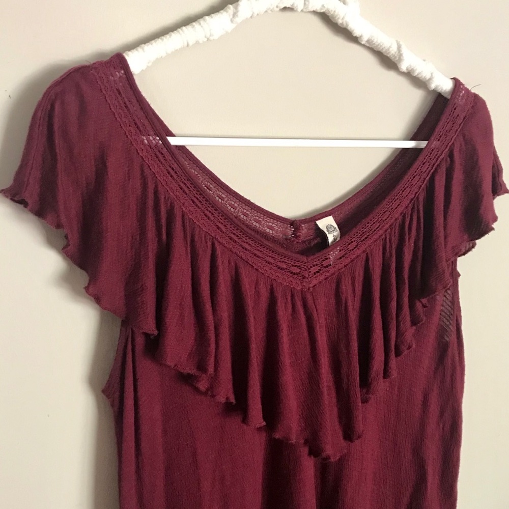 American Rag ruffle A-line top - Picture 5 of 7
